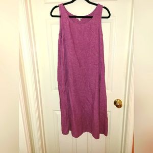 Eileen Fisher Purple Sleeveless Linen Dress